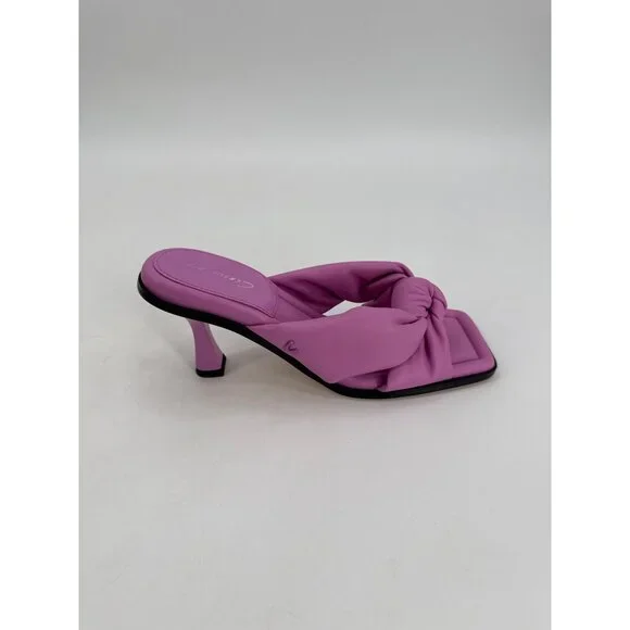 Circus Ny Sam Edelman Heeled Sandals Sim Fiji Flower Bow Pink Us 9 Slip On - Picture 7 of 10